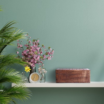 Medium Brown Mango Wood Keepsake Box with Trellis Design