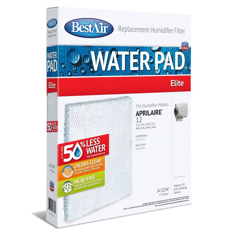 BestAir A12W Whole House Humidifier Replacement White Water Pad For Aprilaire Models, 5 of 6