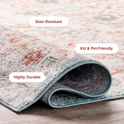 Lenore Beige and Multicolor Vintage Floral 3' x 5' Area Rug