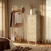 Finnhomy Rattan Dresser for Bedroom, Tall Dresser with 6 Hand Made Rattan Decorated Drawers, Small Chest of Drawers - 3 of 4