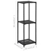 vidaXL Storage Shelf Black Poly Rattan Compact Storage Shelf - 35.4" - 3 of 4