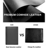 Generic Bifold Slim Men Wallet Genuine Leather Thin, Fit 7-9 Cards, Several Cash (Fold Once) - 3 of 4