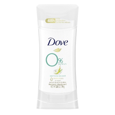 Dove 0% Aluminum Deodorant Stick Pear & Aloe Vera, 2.6 oz1 Count