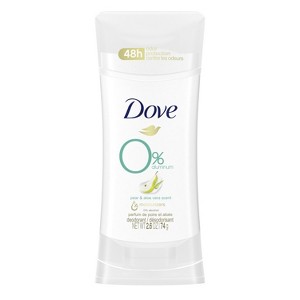 Dove 0% Aluminum Deodorant Stick Pear & Aloe Vera, 2.6 oz1 Count - 1 of 4