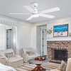52"Wx52"D White Fan With And 5 Blades And Led Light,Indoor Ceiling Fan With Remote Control -The Pop Home - 2 of 4
