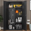 Grungis File Cabinet with Hanging Rod and Compartments,Filing Cabinet with Locks & Keys,Office Cabinet with Steel Construction - 2 of 4