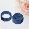 Unique Bargains Octagon Velvet Ring Box 2 Slots for Wedding Ceremony Proposal Engagement Birthday 1 Pc - 2 of 4