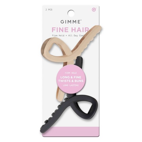 Gimme Beauty Tie Fine Hair Claw Clip - Brown/Black - 2pc - image 1 of 4