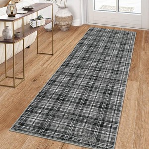 2'x6' Area Rug for Living Room, Machine Washable Non-Slip Vintage Style, Stain Resistant Mat for Dining, Nursery, Office, Entrance, Kitchen, Red - 1 of 4
