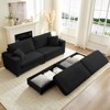 Mjkone Corduroy Comfy Chaise Lounge Deep Seat Sleeper Sofa Chair with Storage Ottoman,Upholstered Single/Loveseat Sofa - 2 of 4