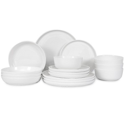 Table 12 Dinnerware Set 16 Pc Microwave And Dishwasher Safe, White : Target
