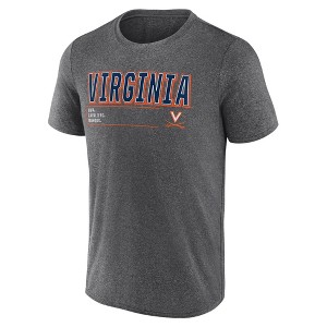 NCAA Virginia Cavaliers Men's Charcoal Heather Poly T-Shirt - 1 of 3