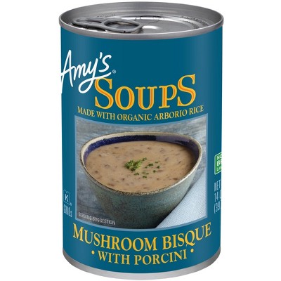 Amy’s Mushroom Bisque with Porcini Soup 14 Oz, Pack of 2