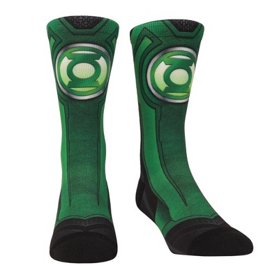 Rock Em Elite Green Lantern Hyper Suit Super Hero Crew Socks