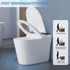 Smart Toilet with Bidet & Auto Flush, Elongated Comfort Height Bowl with Foot Sensor, Warm Water Bidet/Air Dryer, Heated Seat,Modern Bathroom Toilet - 3 of 4