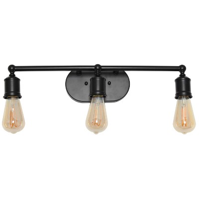 3-Light Industrial Metal Pendant Matte Black - Lalia Home