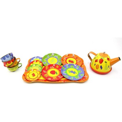 AZ Trading & Import Metal Teapot And Cups Kitchen Playset (Fruit)