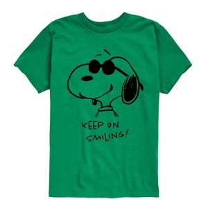 Boys' - Peanuts - Cool Joe Keep On Smiling Short Sleeve Graphic T-Shirt - 1 of 4