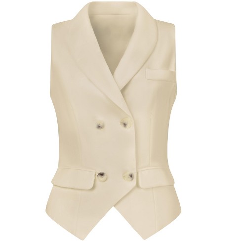 Allegra K Women's Lapel Collar Dressy Versatile Racerback Waistcoat Suit  Vest : Target