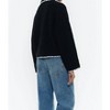 Women's Chunky Crop Shaker Stitch Cardigan - Metric Knits - 2 of 3