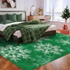 Christmas Area Rug, Snowflake Print Washable Throw Carpet with Non Slip Backing, Low Pile Stain Resistant Floor Mat for Living Room, Bedroom - 2 of 4