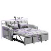 CAVINAS Multi-functional Pullout Sofa Bed,Velvet Pull-out Couch with Adjustable Back and USB Port,Modern Sofa for Living Room - 4 of 4