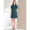 INSPIRE CHIC Women's Choker Neck Short Sleeves Satin Dresses - 3 of 4