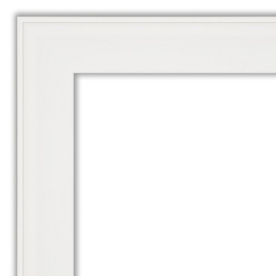 Vanity White Narrow Framed Natural Cork Bulletin Board