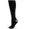 Memoi WellFit 15-20mmHg Off Black Cotton Compression Socks - 4 of 4