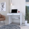 NicBex Home Office Desk 19.6" L Modern Writing Desk with Open Shelf, Large Drawer and Wooden Desktop for Office, Study, Living Room - 2 of 4