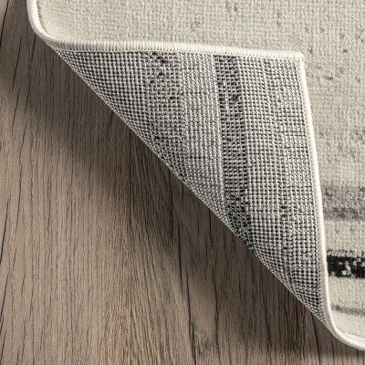 Reversible Eclipse Pattern 4' x 6' Gray Synthetic Area Rug