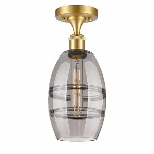 Vaz - 1 Light Semi-Flush Mount In Industrial Style-9.38 Inches Tall and 5.88 Inches Wide - 1 of 1