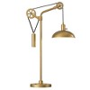 Hudson and Canal 33.5" Tall Spoke Wheel Pulley System Table Lamp with Metal Shade Brass: Adjustable Height, Industrial Design - 3 of 4
