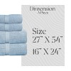 Home Weavers Elegance Essentials 550GSM 100% Cotton Zero Twist Super Absorbent Bath Towel Set - 2 of 4