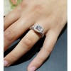 Pompeii3 1CT Cushion Halo Round Diamond Vintage Engagement Ring 14K White Gold - 3 of 4