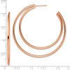 Chisel Stainless Steel Polished Rose IP-plated Hoop Earrings - 4 of 4