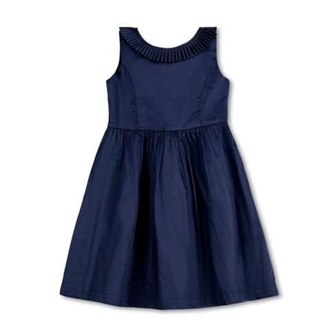 Hope & Henry Girls' Sleeveless Pleated Collar Sateen Party Dress, Toddler - image 1 of 4