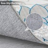 Modern Floral Rug Washable Area Rug Farmhouse Living Room Bedroom Rug Carpet - 3 of 4