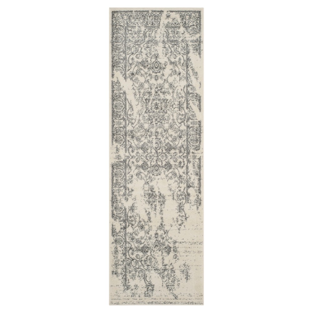 2'6inx20' Runner Addaneye Ivory/Silver - Safavieh