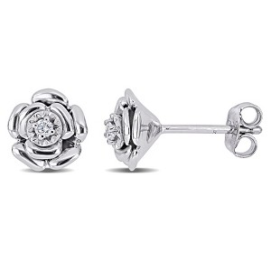 EVERLY JEWELRY | Sterling Silver 0.06 CT Diamond TW Fashion Post Earrings - 1 of 4