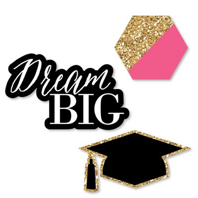 Big Dot of Happiness Dream Big - Graduation DIY Shaped Party Cut-Outs - 24 Count