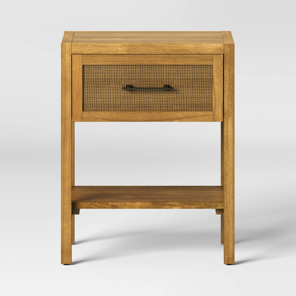 Warwick End Table with Drawer Natural - Threshold