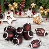 24Pcs 2.36in/6cm Sports Theme Christmas Tree Ball with Sparkle, Hanging Ornaments Set for Home Holiday Party Wreath Garland Fireplace Decor - 4 of 4