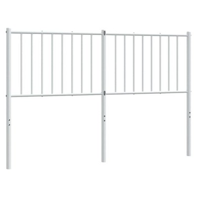 vidaXL Metal Headboard, White, 53.1"