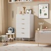 Hallway Fluted 5 Drawer Storage Dresser, Tall Modern Chest w/ Ample Deep Drawers and Wide Top, Wooden Organizer - 4 of 4