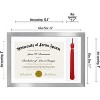 Americanflat 11x16 Graduation Frame with tempered shatter-resistant glass - 2 Opening Mat Displays 8.5"x11" Diploma or Certificate - 2 of 4