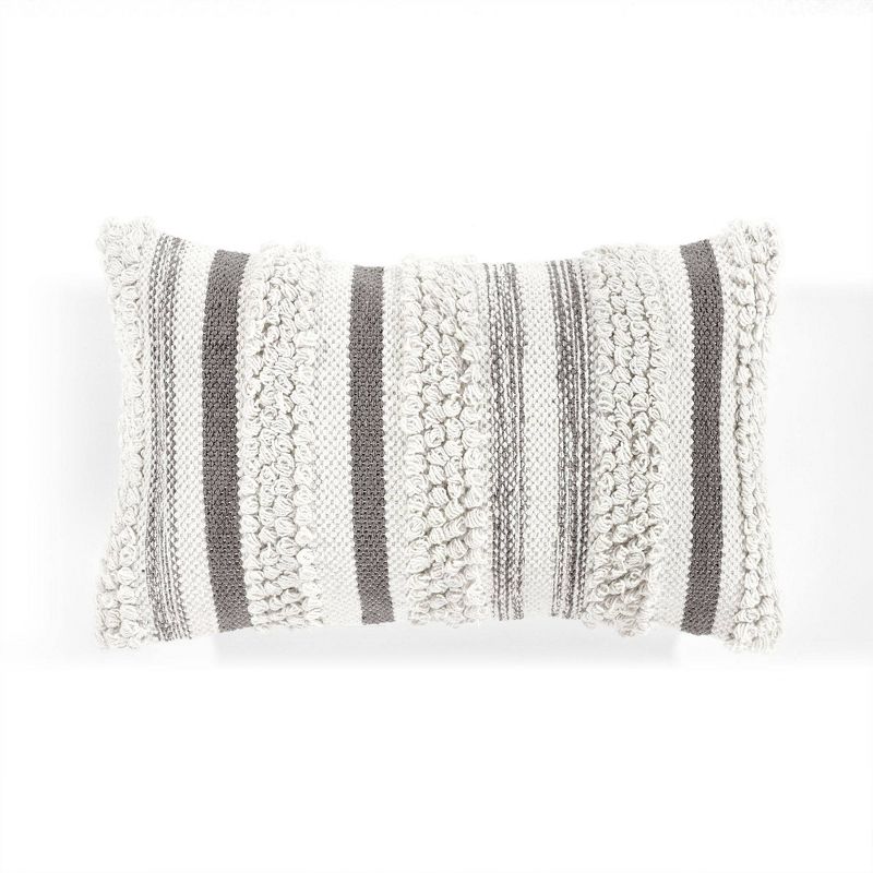 13"x20" Oversize Bria Striped Family-Friendly Lumbar Throw Pillow Cover - Lush Décor, 1 of 18