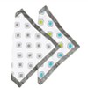 Bacati - Moroccan Tiles Aqua/Lime/Gray Muslin 2 pc Security Blankets - 2 of 4