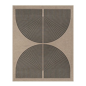 Lahome Modern Rainbow Jute Washable Outdoor Area Rug-Soft, Durable Carpet for Patio, Garden, or Balcony - 1 of 4