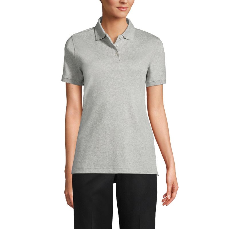 Lands' End School Uniform Women's Short Sleeve Interlock Polo Shirt, 3 of 4